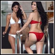Kim Kardashia en bikini